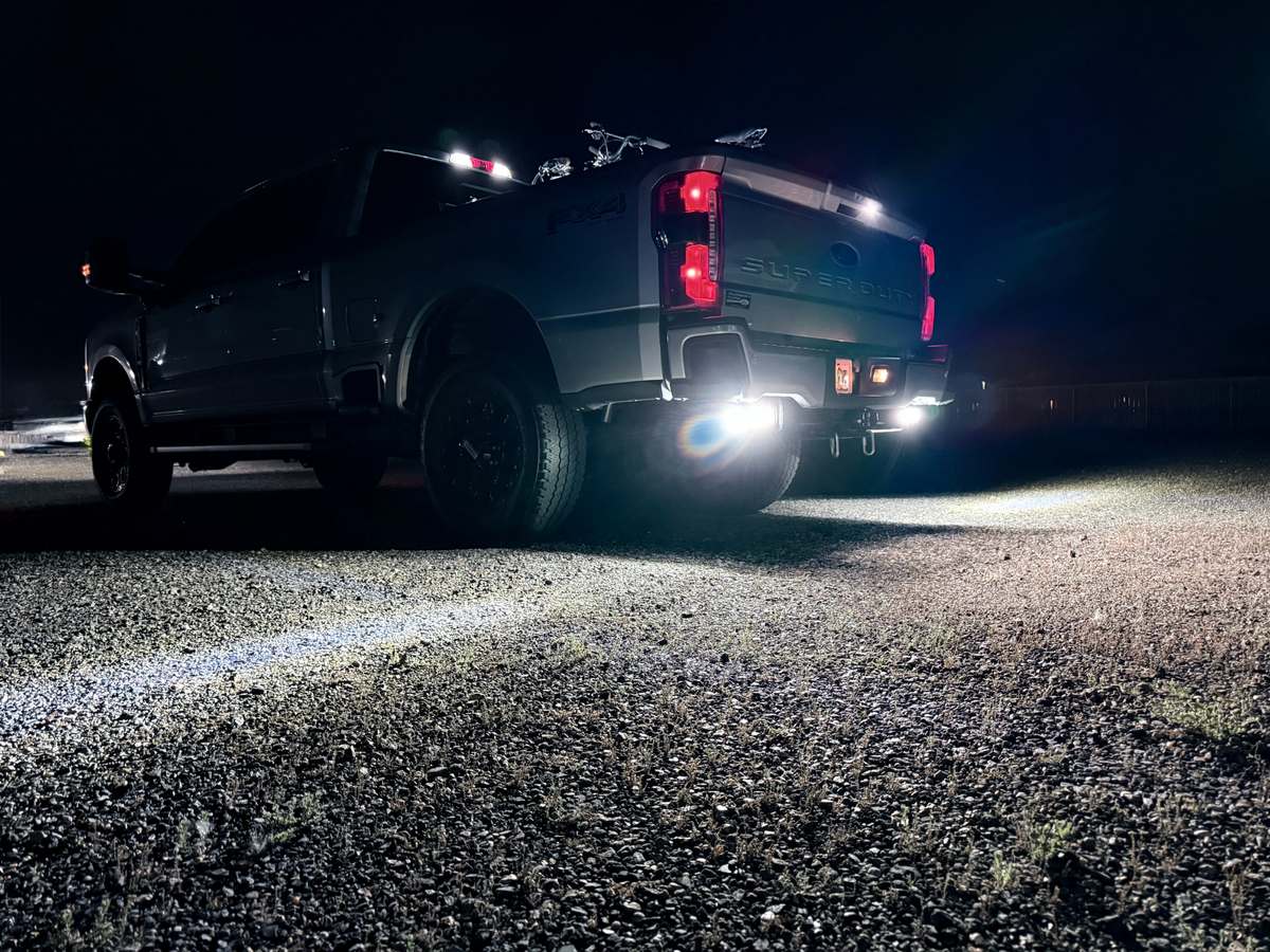Ford Super Duty Reverse Light Mount Kit – Hitch Tube, Brackets + Lights (2017+)
