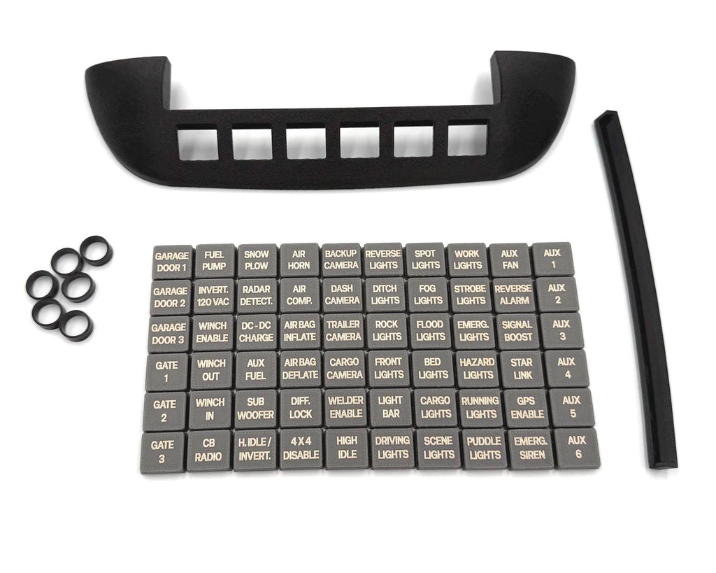 Super Duty Upfitter Switch Guard – Momentary Conversion & Labels (2023+)
