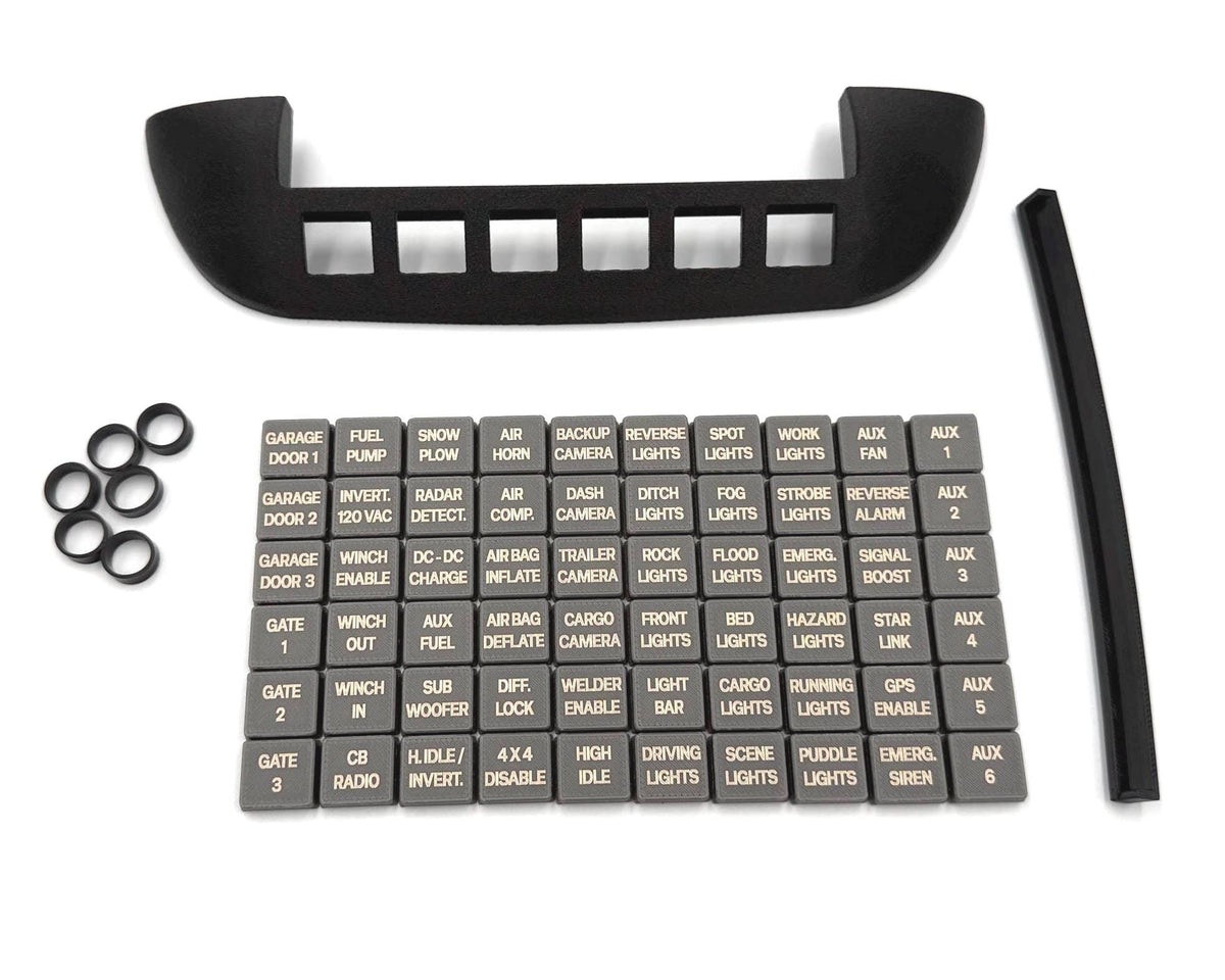 Super Duty Upfitter Switch Guard – Momentary Conversion & Labels (2023+)