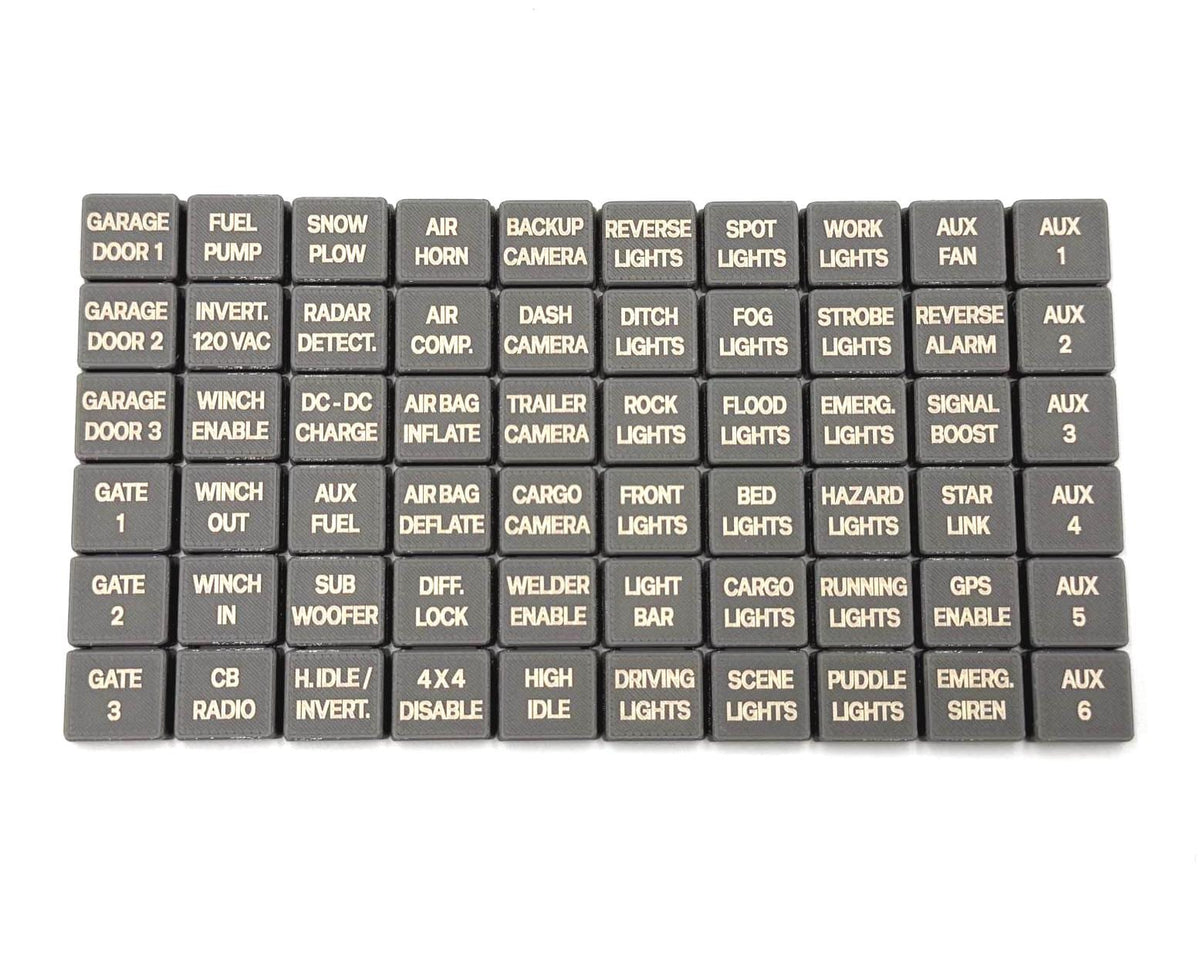 Super Duty Upfitter Switch Guard – Momentary Conversion & Labels (2023+)